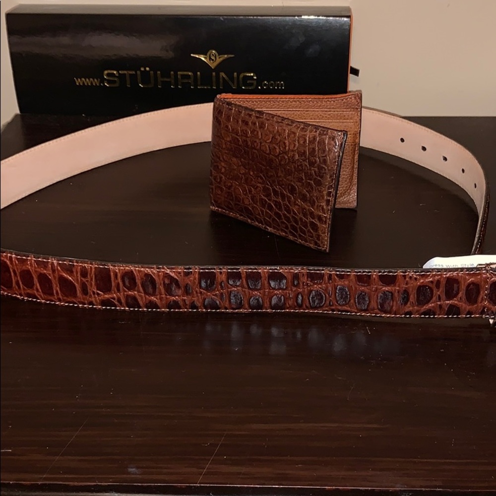 Martin dingman belt and matching wallet